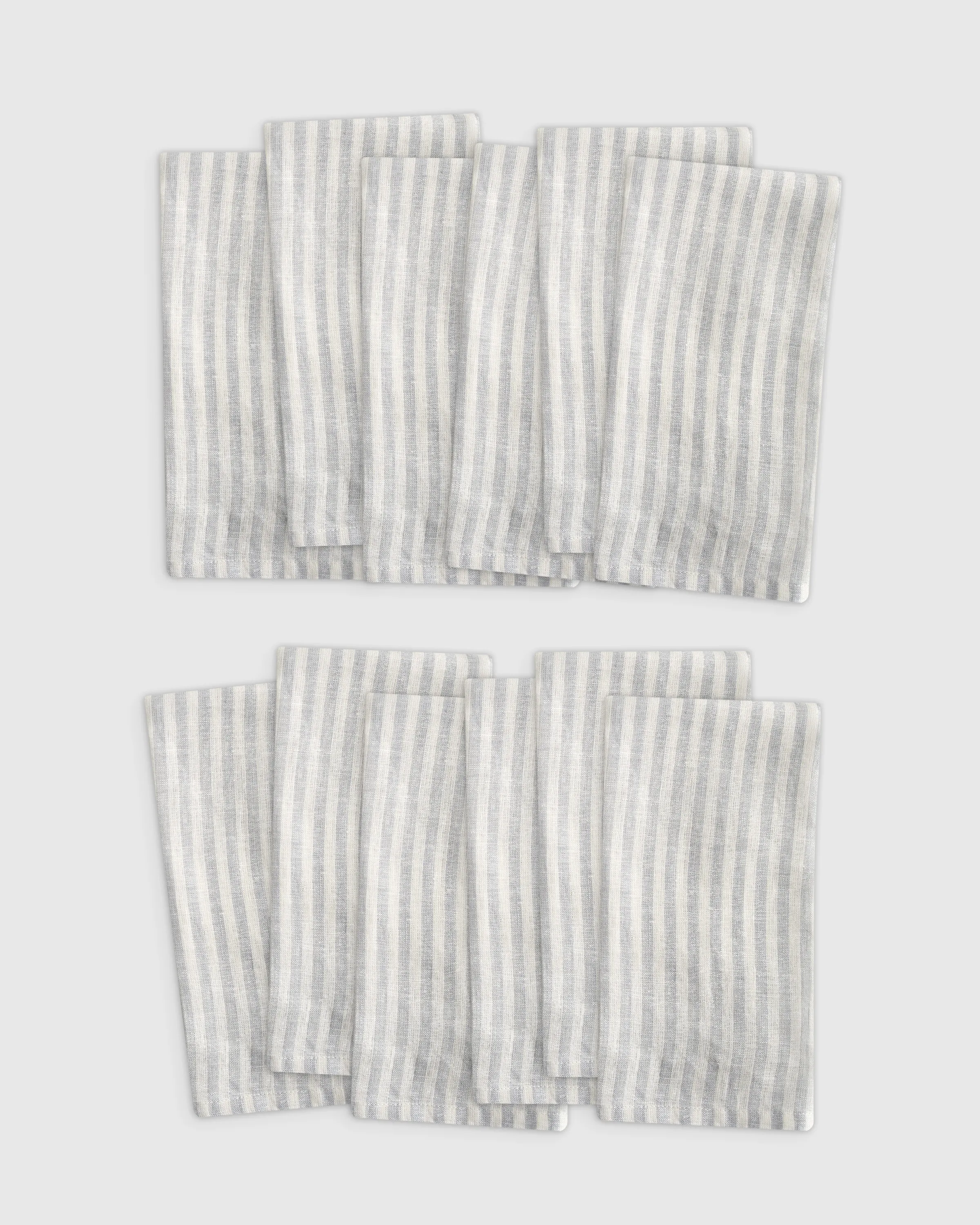 European Linen Stripe Napkins (Set of 12)