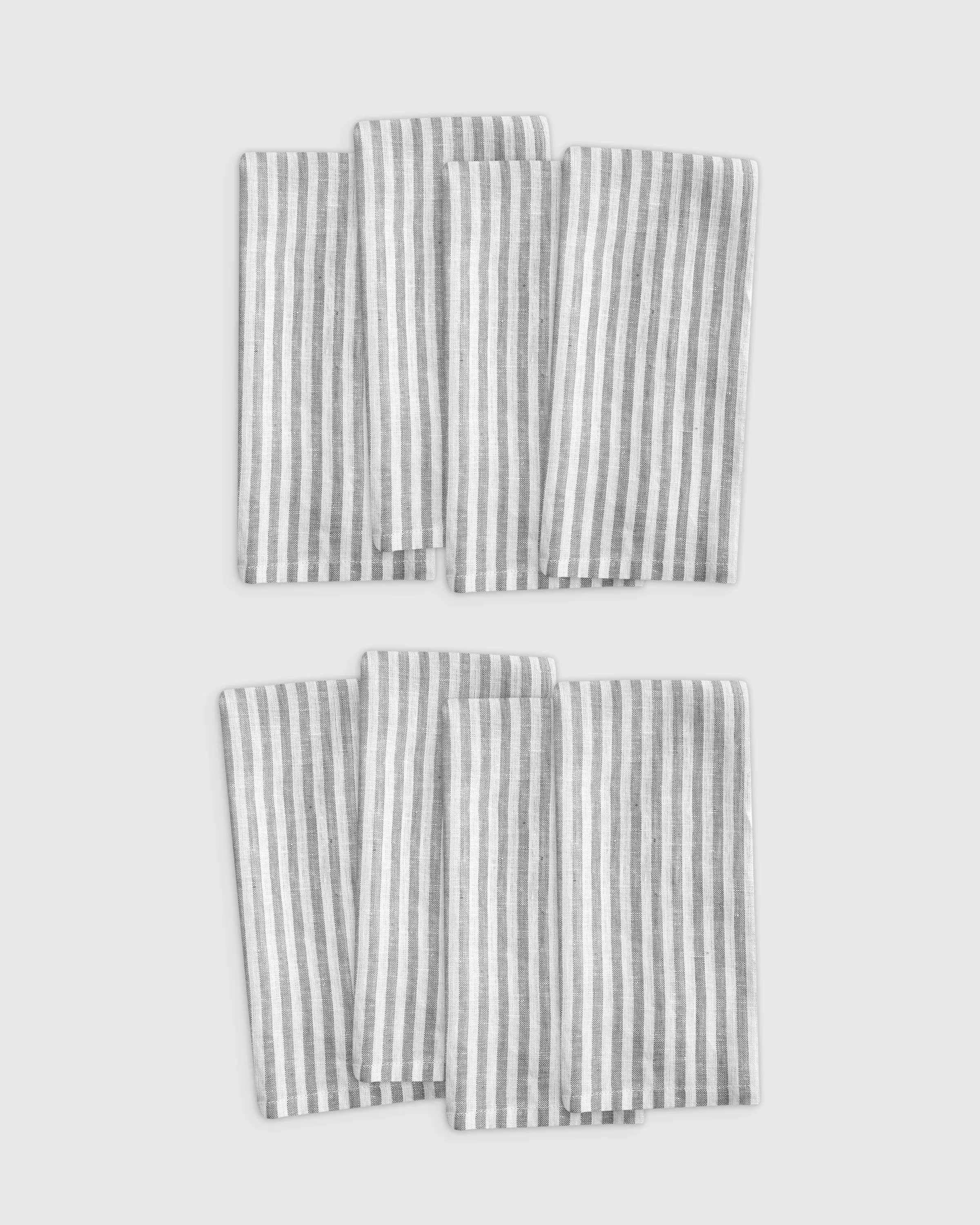 European Linen Stripe Napkins (Set of 8)