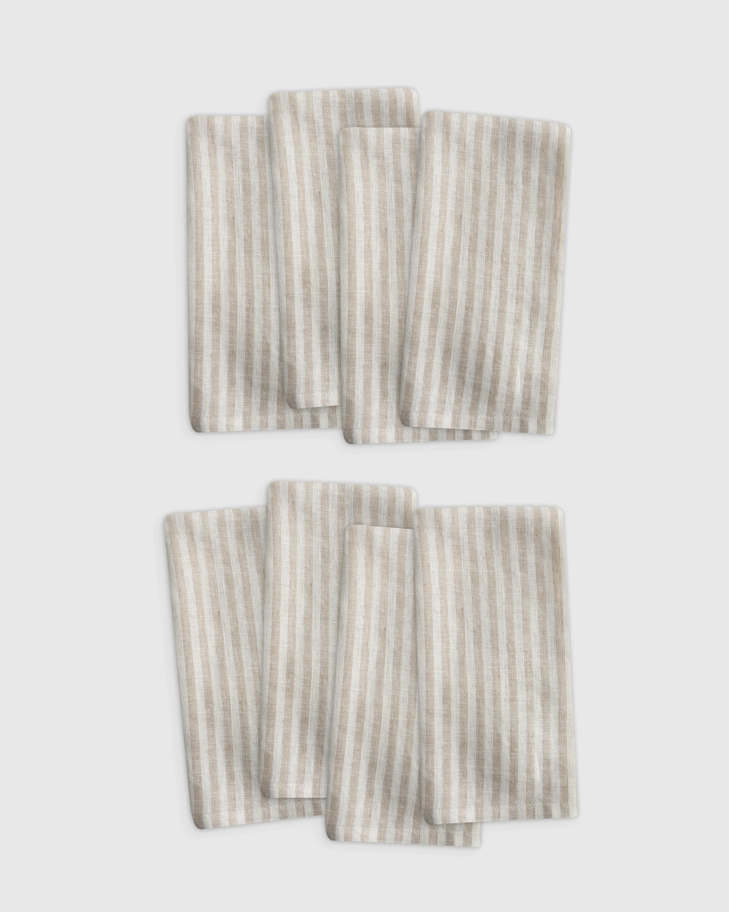 European Linen Stripe Napkins (Set of 8)