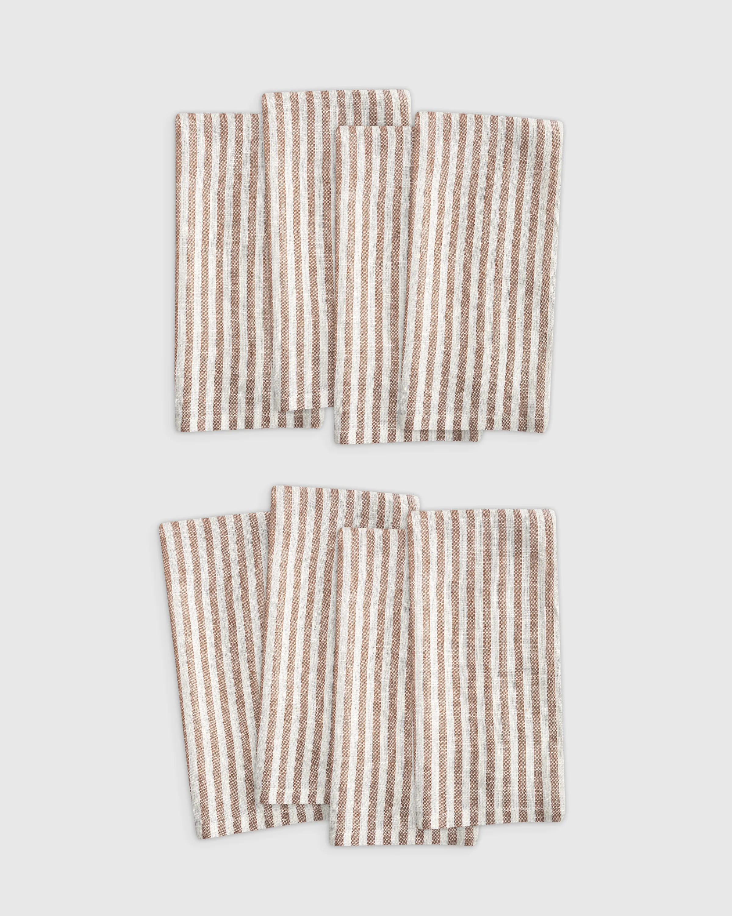 European Linen Stripe Napkins (Set of 8)