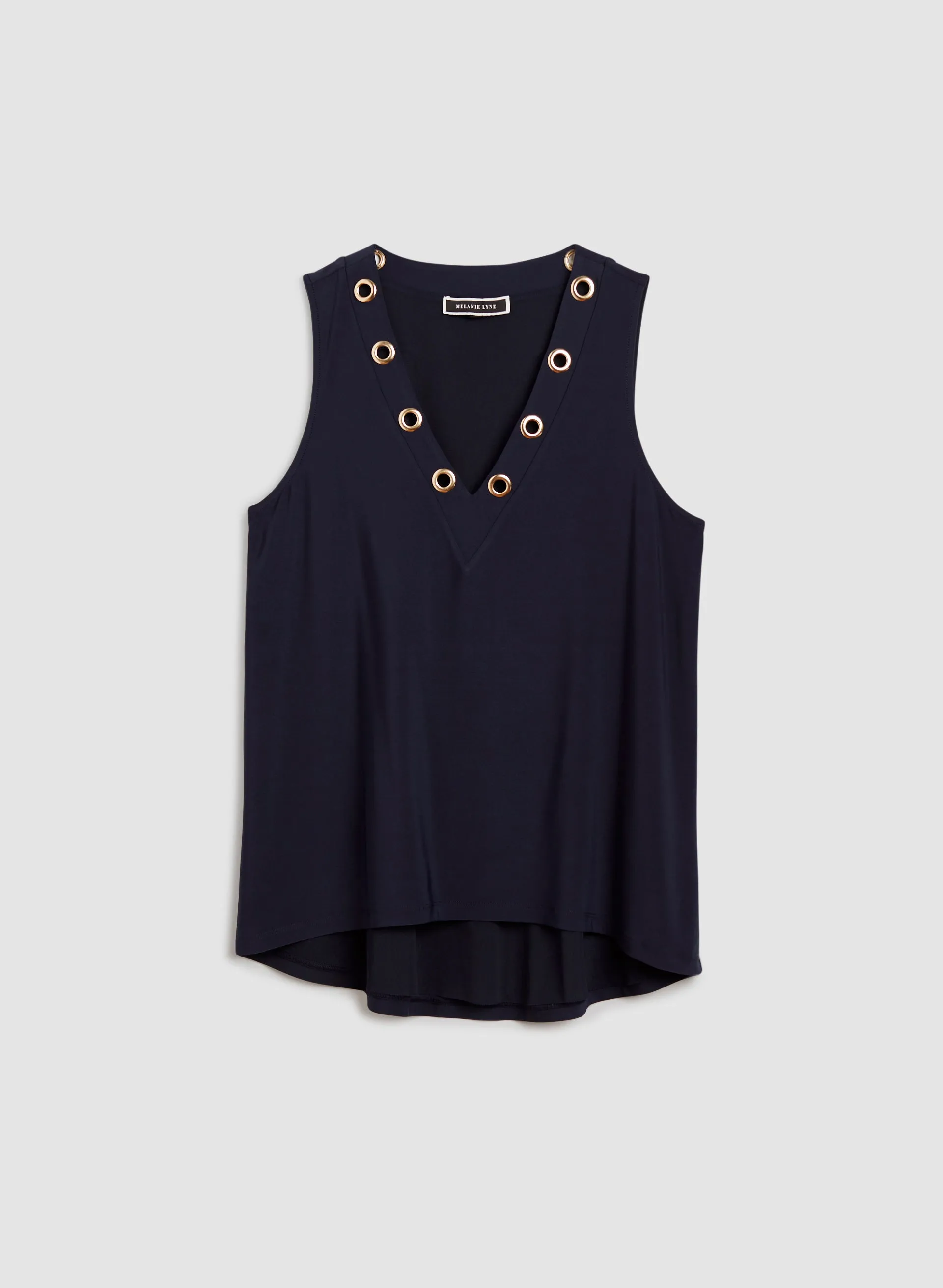 Eyelet Detail Sleeveless Top