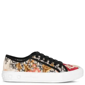 Ferragamo Tully ricamo garden embroidery sneakers