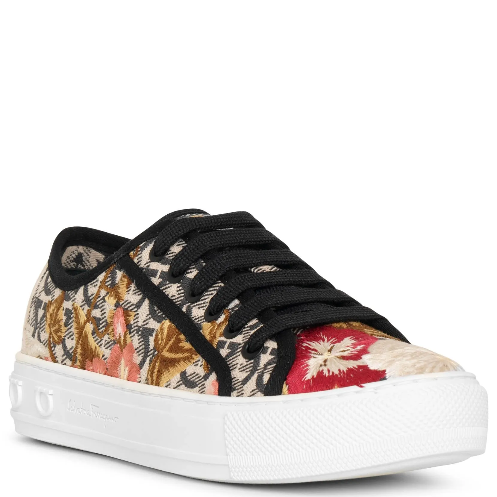 Ferragamo Tully ricamo garden embroidery sneakers