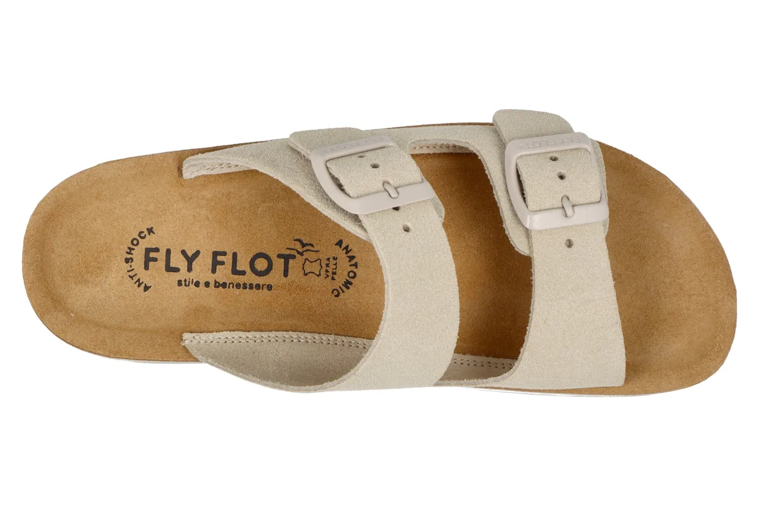 Fly Flot Womens Leather Slide Sandals