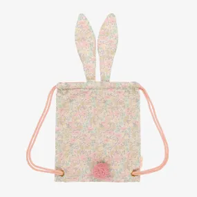 Girls Pink Liberty Print Bunny Backpack (35cm)