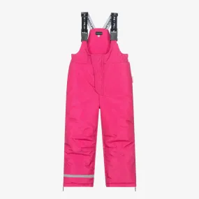 Girls Pink Ski Salopettes