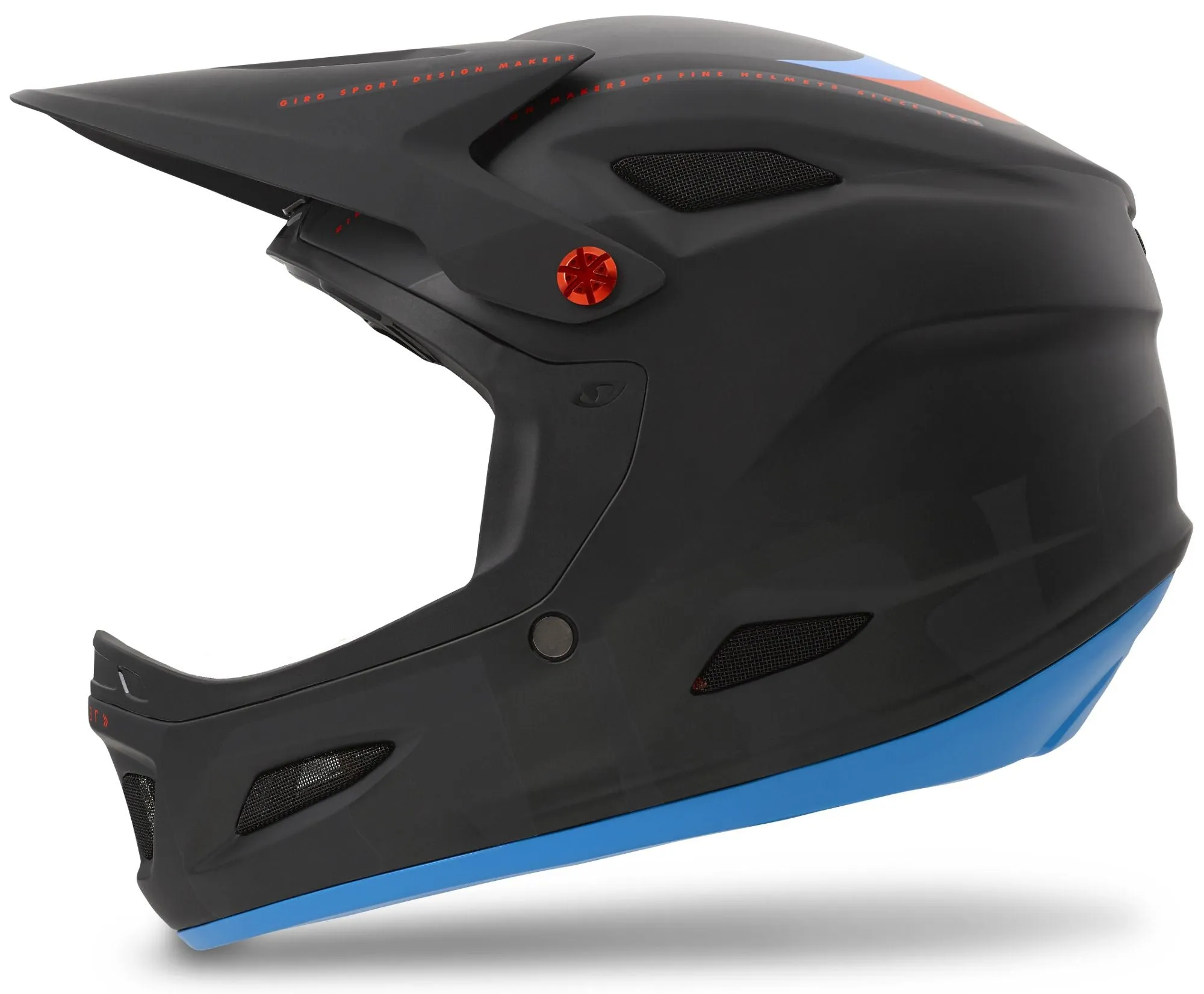 Giro Cipher Full Face Helmet - Black-Glowing Red-Blue