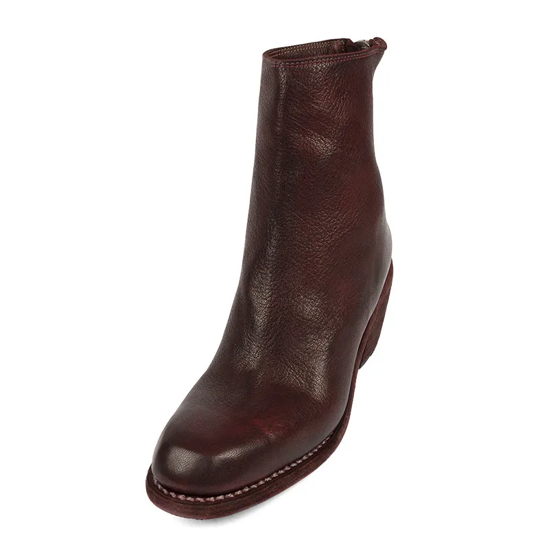 Guidi Bordeaux Back Zip Boot