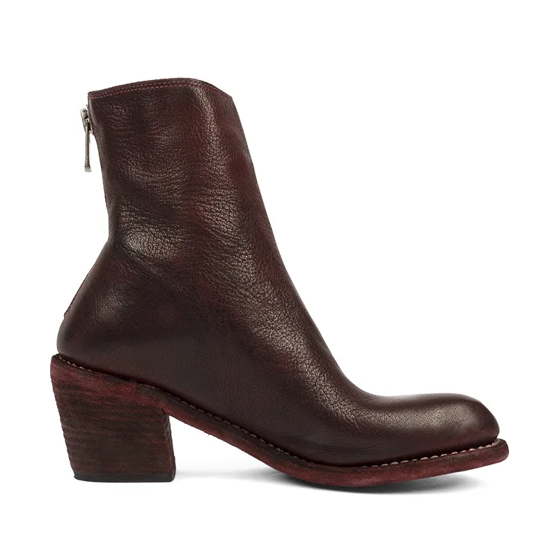 Guidi Bordeaux Back Zip Boot