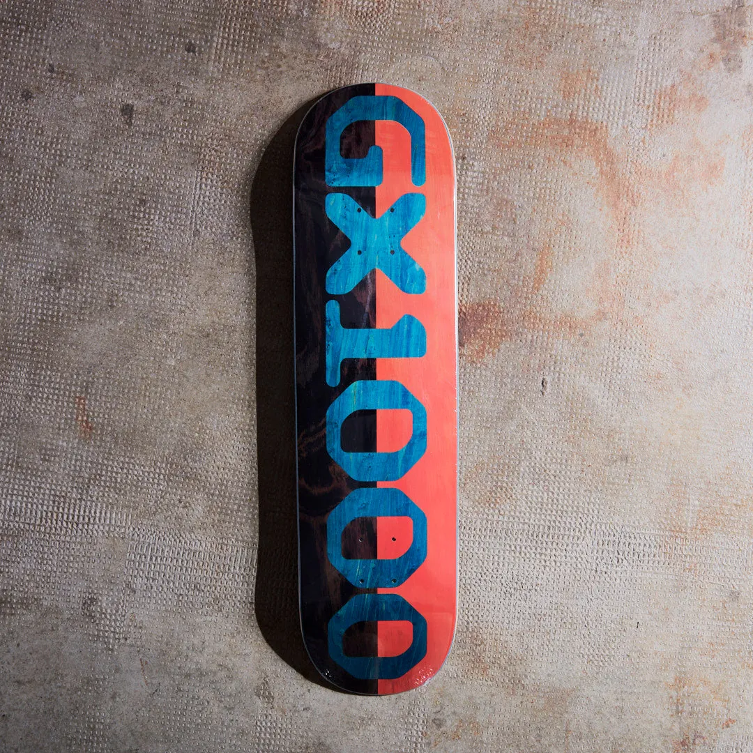 GX1000 Skateboards - Planche de skate Split Veener (Black/Orange) 8.25