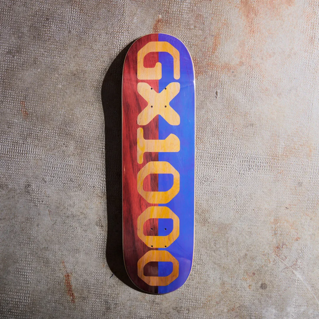 GX1000 Skateboards - Planche de skate Split Veener (Red/Blue) 8.75