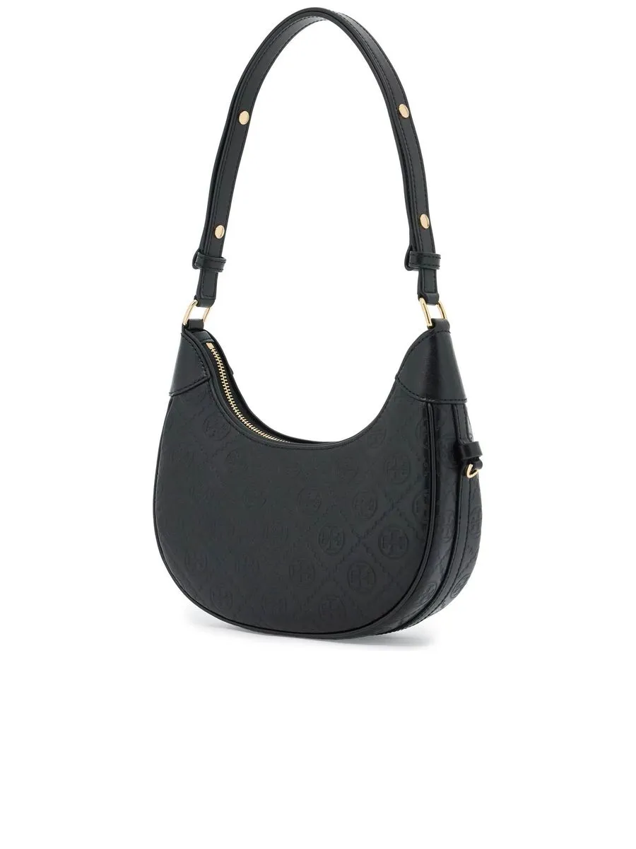 Halfmoon Leather T Monogram Bag