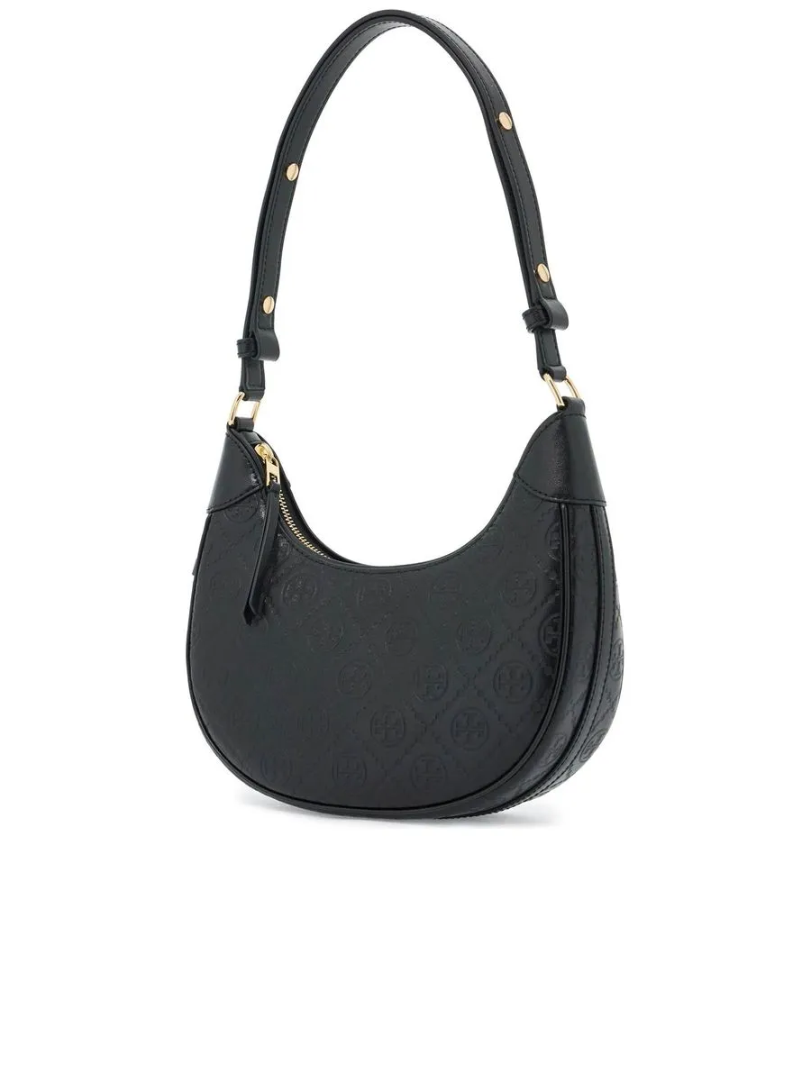 Halfmoon Leather T Monogram Bag