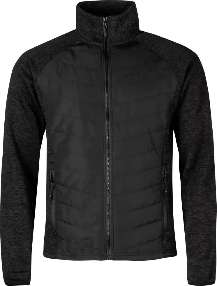 Halti Men's Streams Hybrid Knit Layer Jacket Black Melange | Buy Halti Men's Streams Hybrid Knit Layer Jacket Black Me