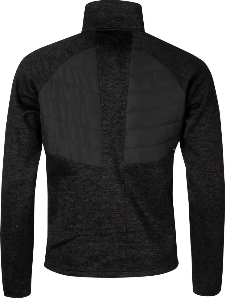 Halti Men's Streams Hybrid Knit Layer Jacket Black Melange | Buy Halti Men's Streams Hybrid Knit Layer Jacket Black Me