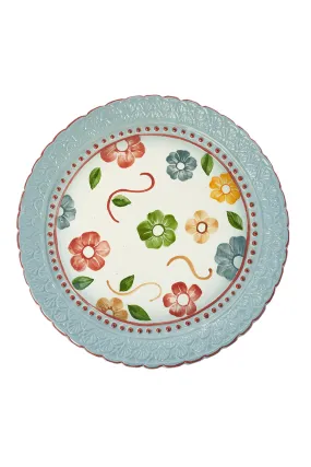 Handpainted Flower Center Plate