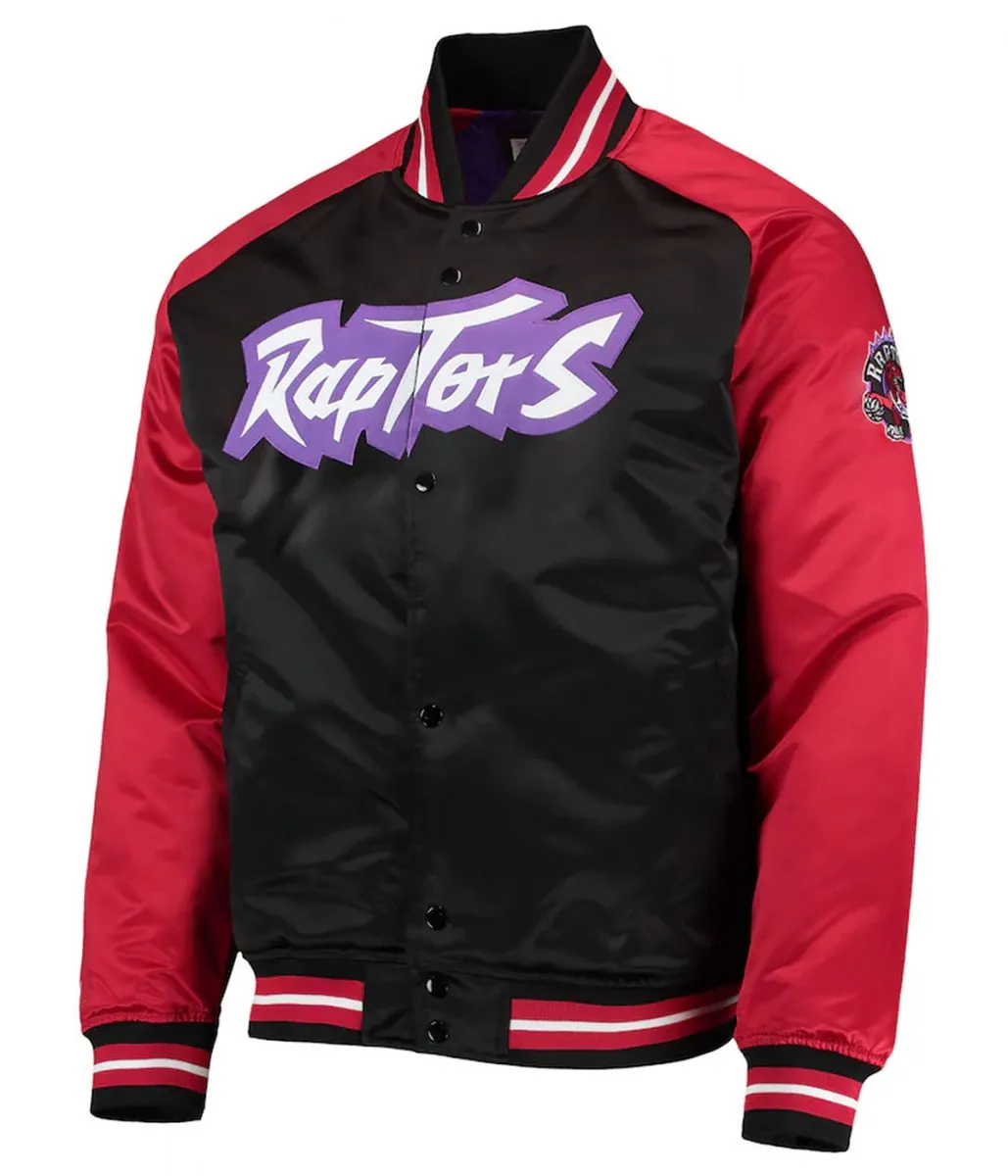 Hardwood Classics Reload 3.0 Toronto Raptors Black and Red Jacket