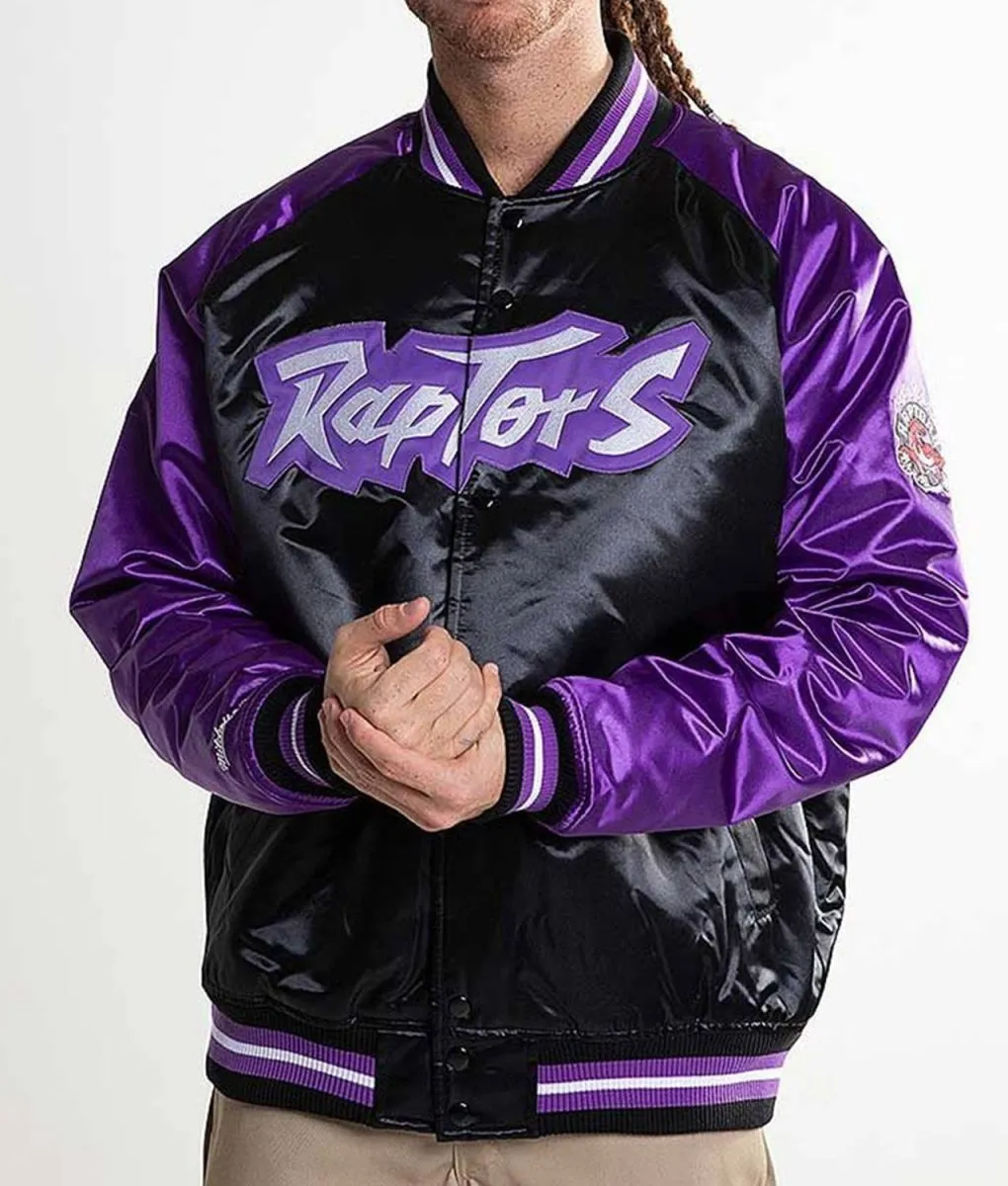 Hardwood Classics Reload 3.0 Toronto Raptors Black and Red Jacket