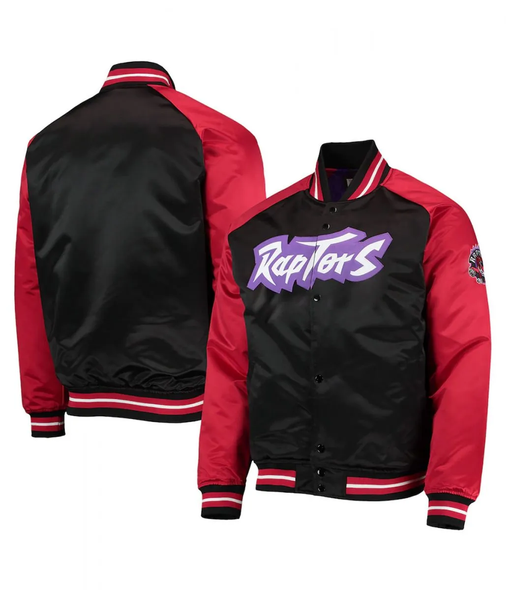 Hardwood Classics Reload 3.0 Toronto Raptors Black and Red Jacket