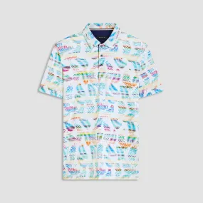 Hendrix Leaf Print Polo