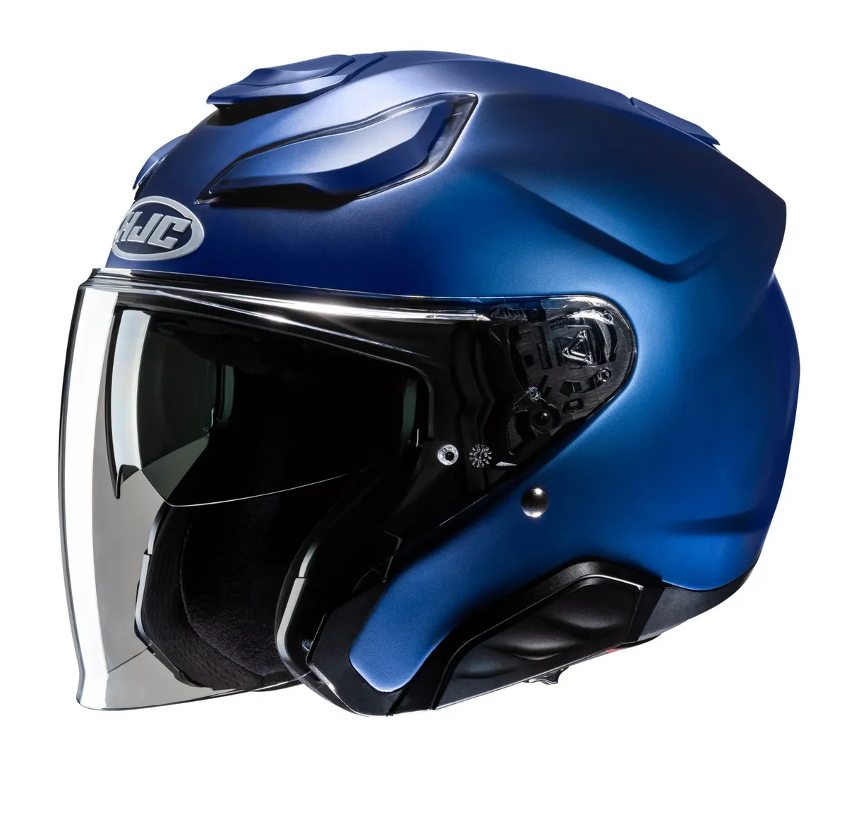 HJC F31 Metallic Blue Twin Visor Open Face Helmet