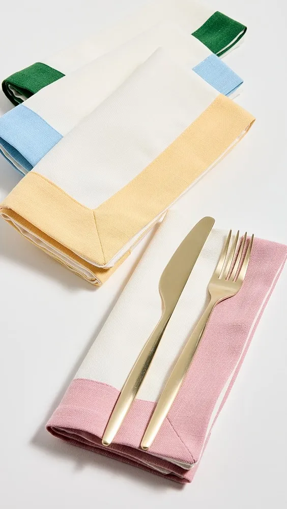 In The Roundhouse   Multicolour Napkins Set of 4 