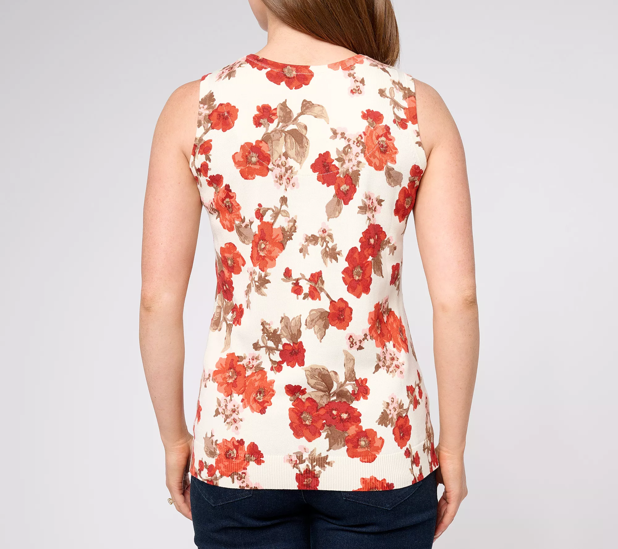 Isaac Mizrahi Live! Floral Printed Sleeveless Top