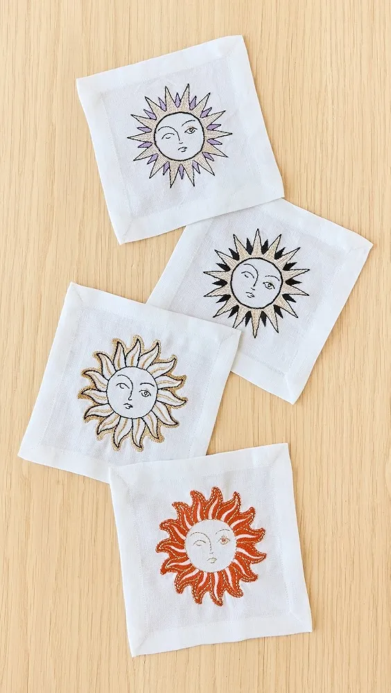 Jonathan Adler   Sun Cocktail Napkins Set of 4 