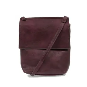 JOY SUSAN AIMEE FRONT FLAP CROSSBODY AUBERGINE