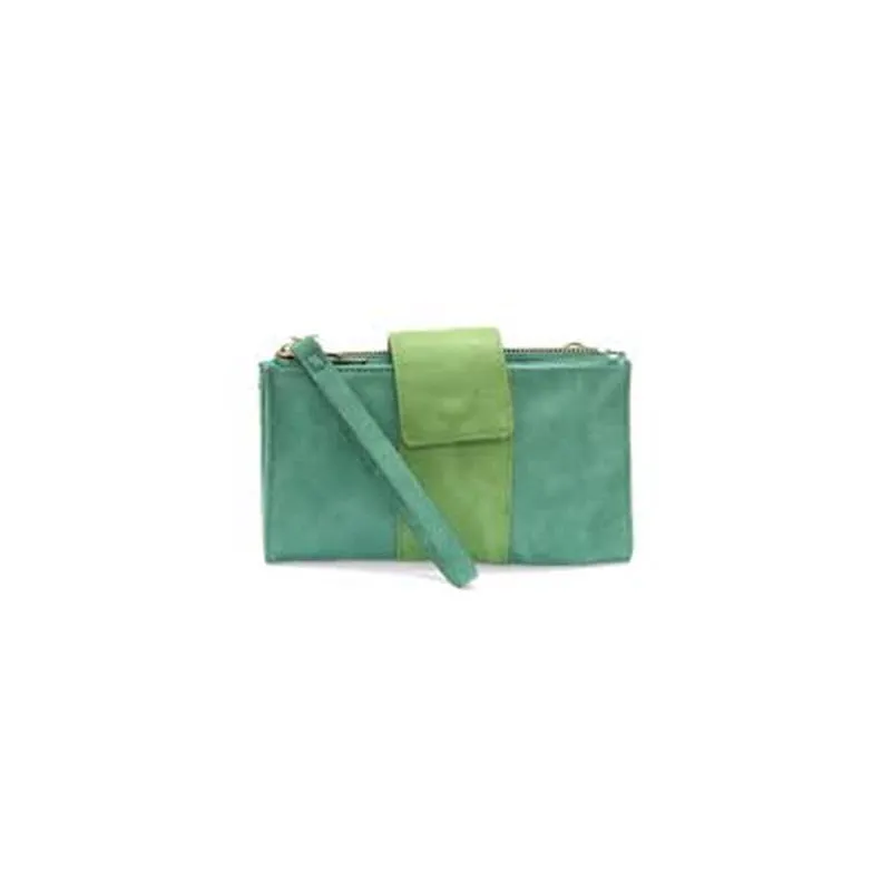 JOY SUSAN CAMRYN COLORBLOCK CROSSBODY WALLET TURQUOISE/GREEN