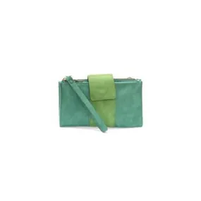 JOY SUSAN CAMRYN COLORBLOCK CROSSBODY WALLET TURQUOISE/GREEN