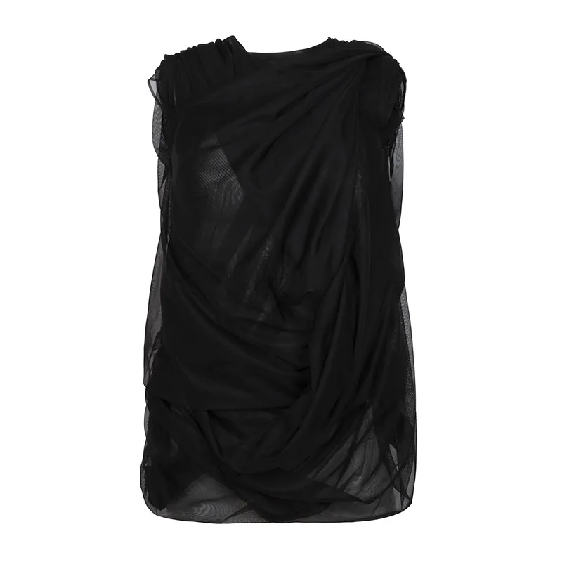 Junya Watanabe Draped Tulle Sleeveless Top