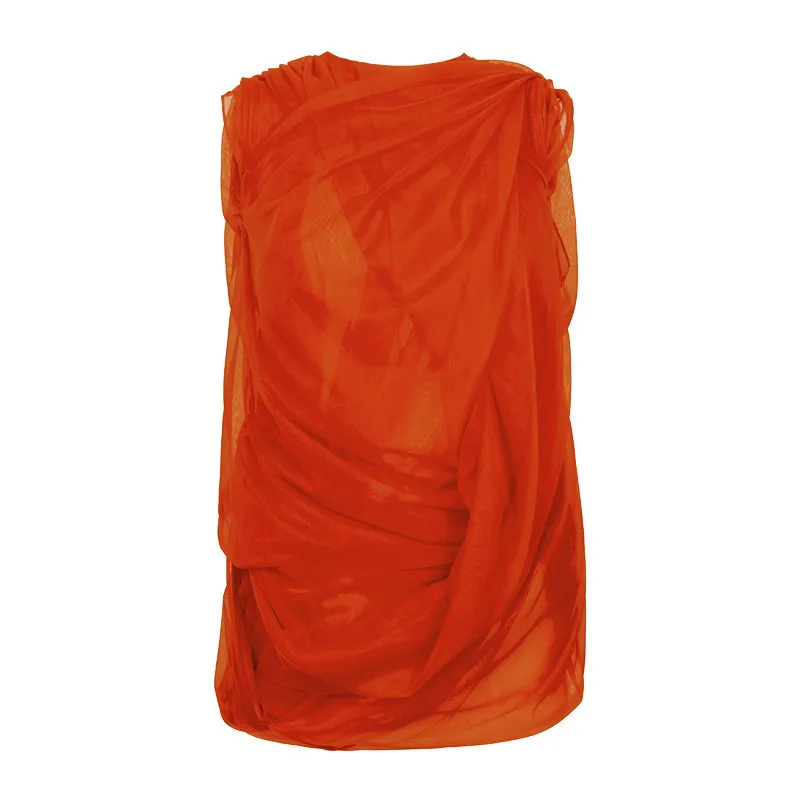 Junya Watanabe Draped Tulle Sleeveless Top