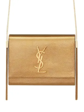 Kate Box Bag in Grain de Poudre Embossed Metallic Leather