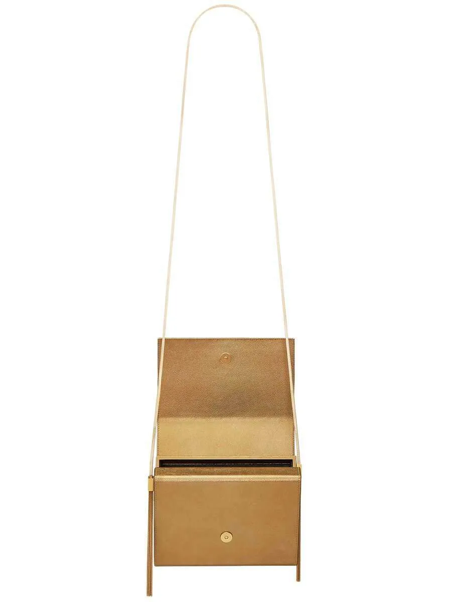 Kate Box Bag in Grain de Poudre Embossed Metallic Leather