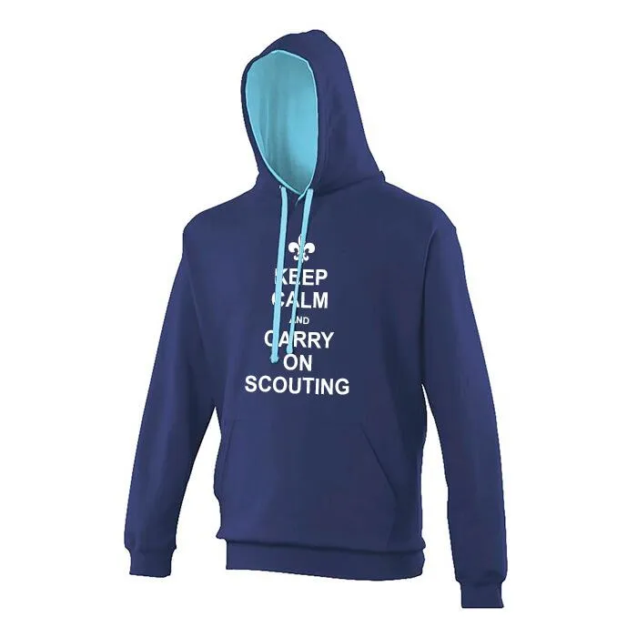 Keep Calm Scouting Adult Hoodie - Navy