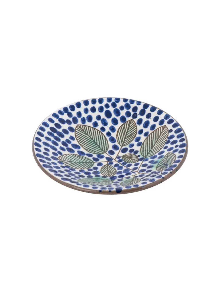 Kiliim | Blue Dots Ceramic Plate