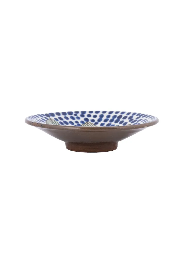 Kiliim | Blue Dots Ceramic Plate