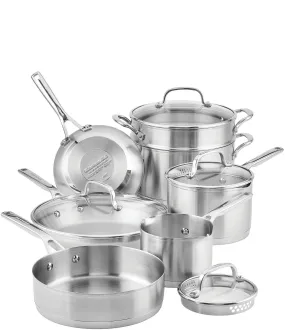 KitchenAid 3-Ply Stainless Steel 11-Piece Cookware Set