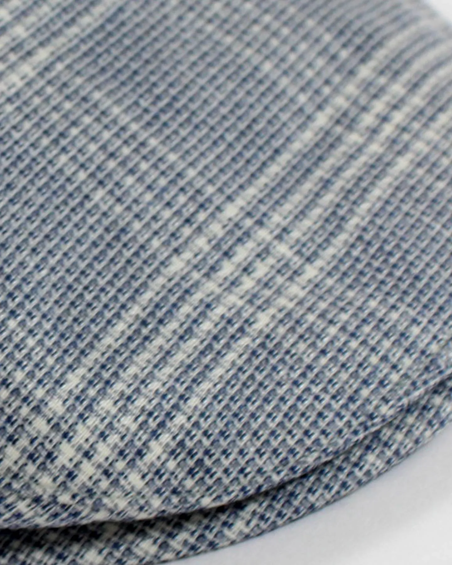 Kiton Soft Cap Dark Blue Gray Windowpane Flat Cap SALE