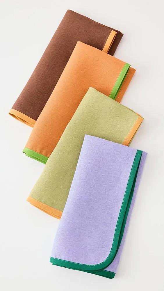 La Double J   Large Napkins Mix Set of 4 (45x45) 