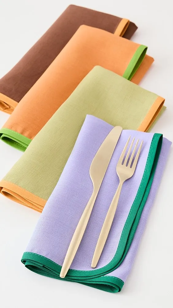 La Double J   Large Napkins Mix Set of 4 (45x45) 