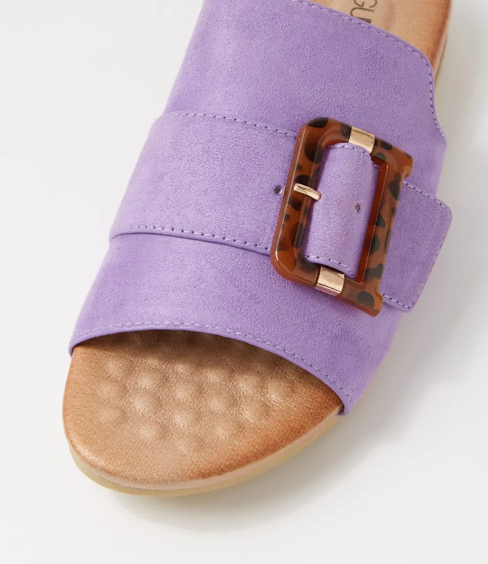 LAGUNA QUAYS Kivari Violet Microsuede Sandals