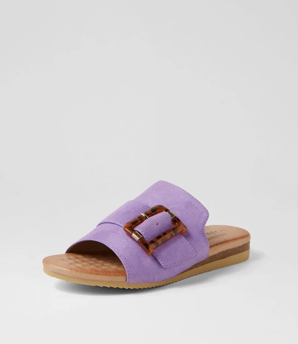 LAGUNA QUAYS Kivari Violet Microsuede Sandals