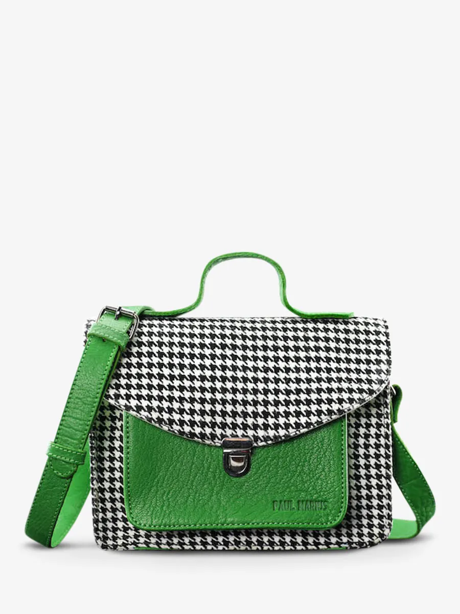 leather hand bag for woman Green - Mademoiselle George Grand Prix Acid Green | PAUL MARIUS