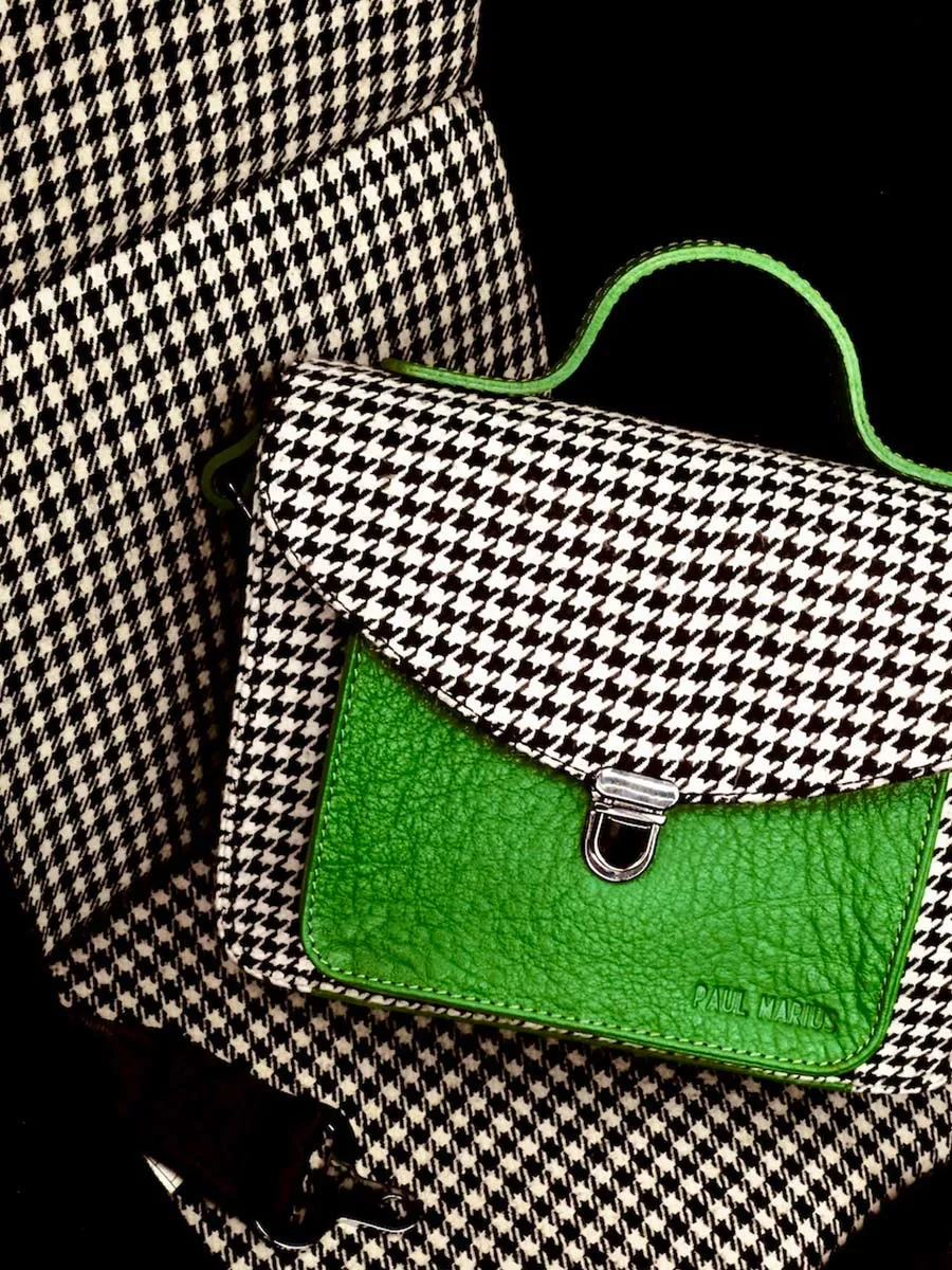 leather hand bag for woman Green - Mademoiselle George Grand Prix Acid Green | PAUL MARIUS