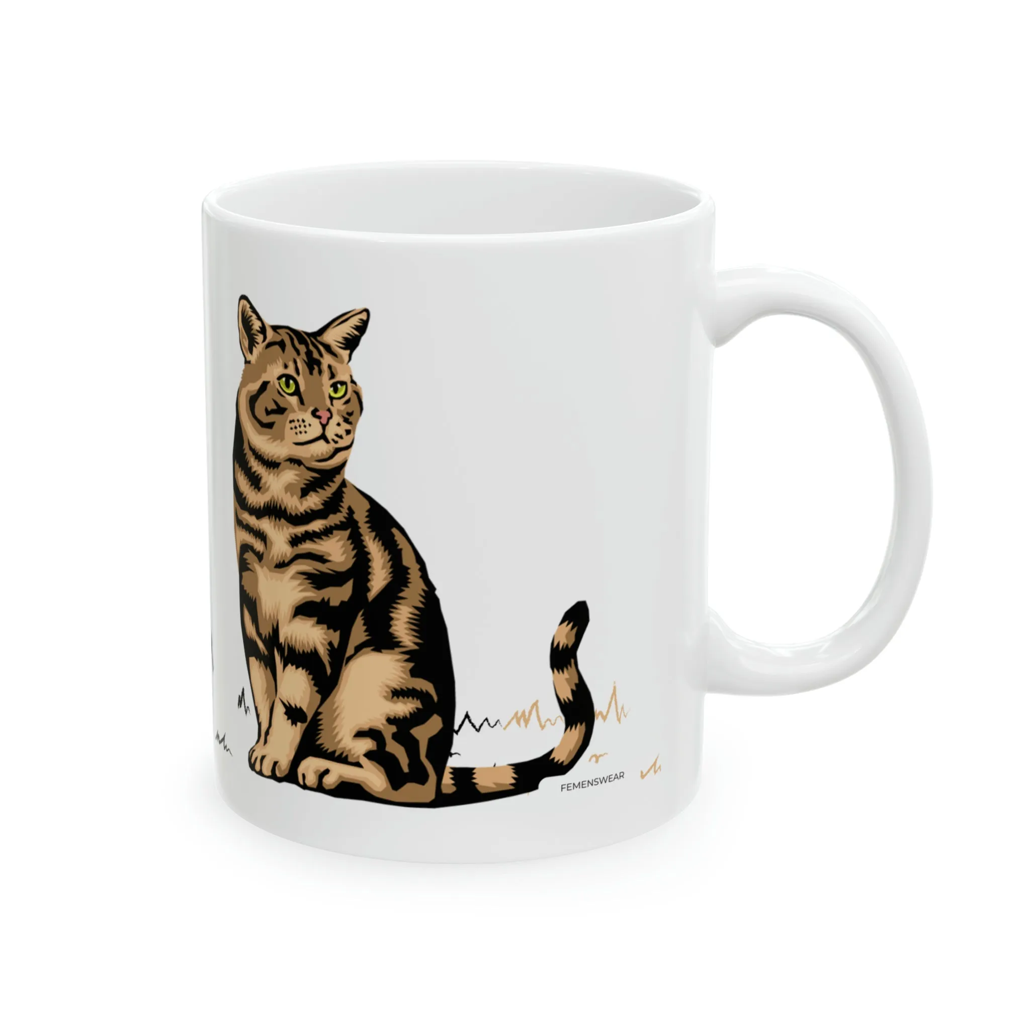 Leopard Print Cat Mug, 11oz