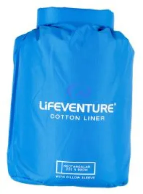 Lifeventure Cotton Sleeping Bag Liner - Rectangular