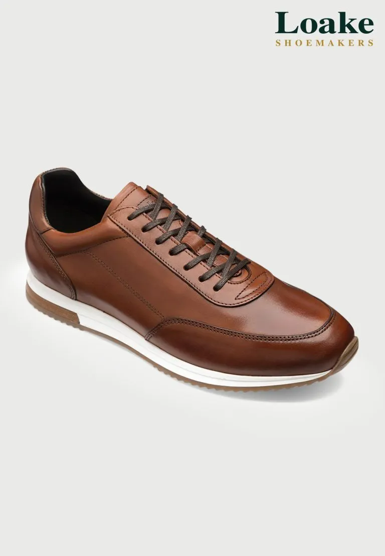 Loake Bannister Navy Leather Sneakers