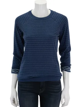     Marine Layer   reversible raglan pullover in twilight